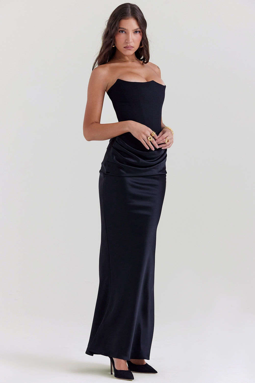 Women’s Strapless Wedding Guest Dress | Maxi