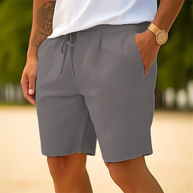 Men's Mid Waist Summer Shorts with Elastic Waistband | Casual