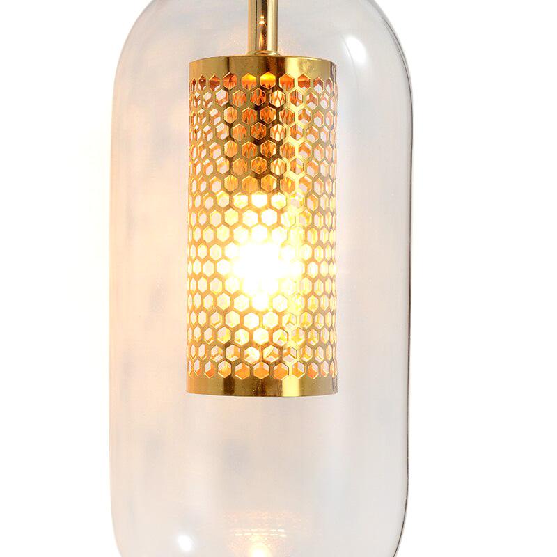 Single-Light Glass Column Wall Lamp