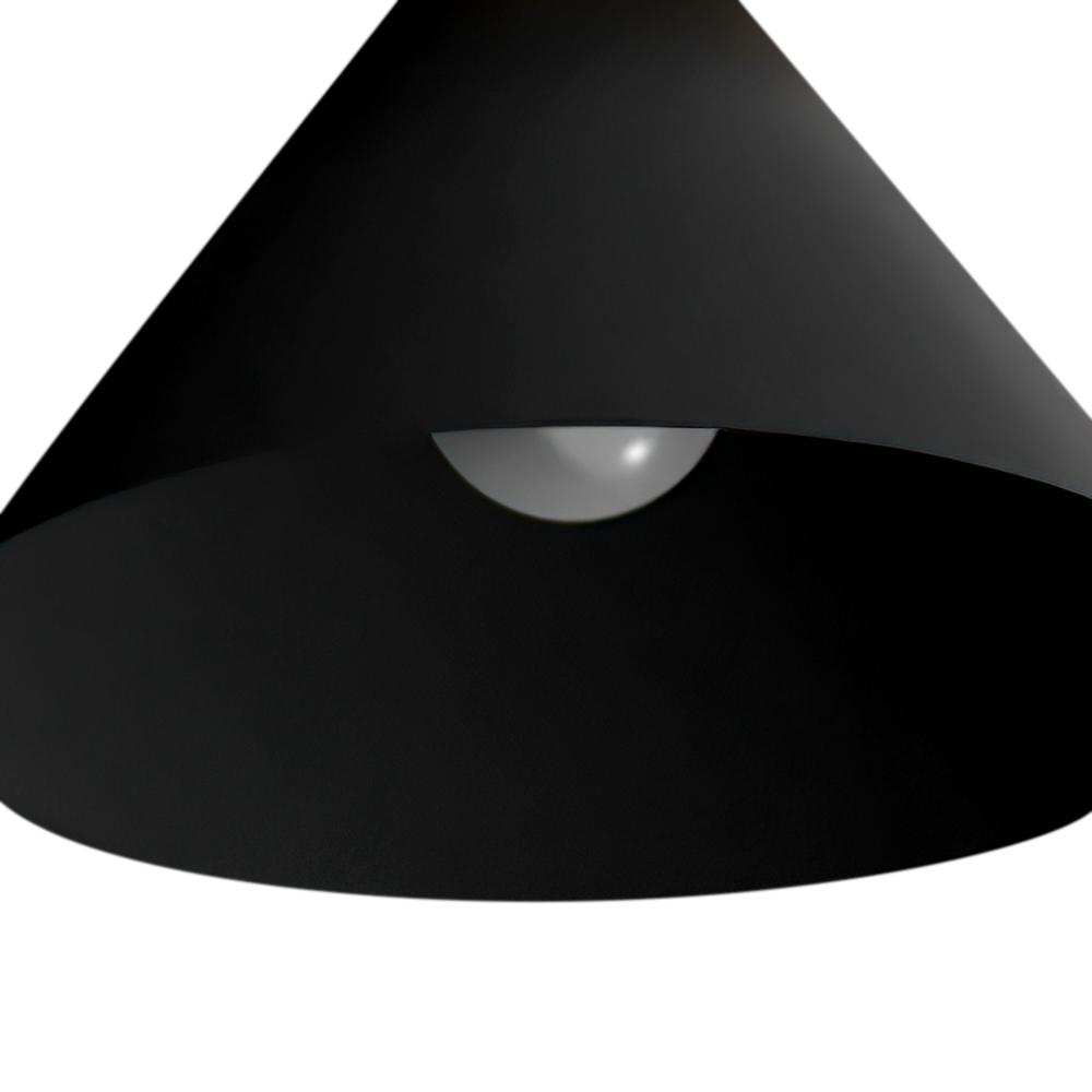 Matte Black Fixture with Mid-Century Industrial Charm