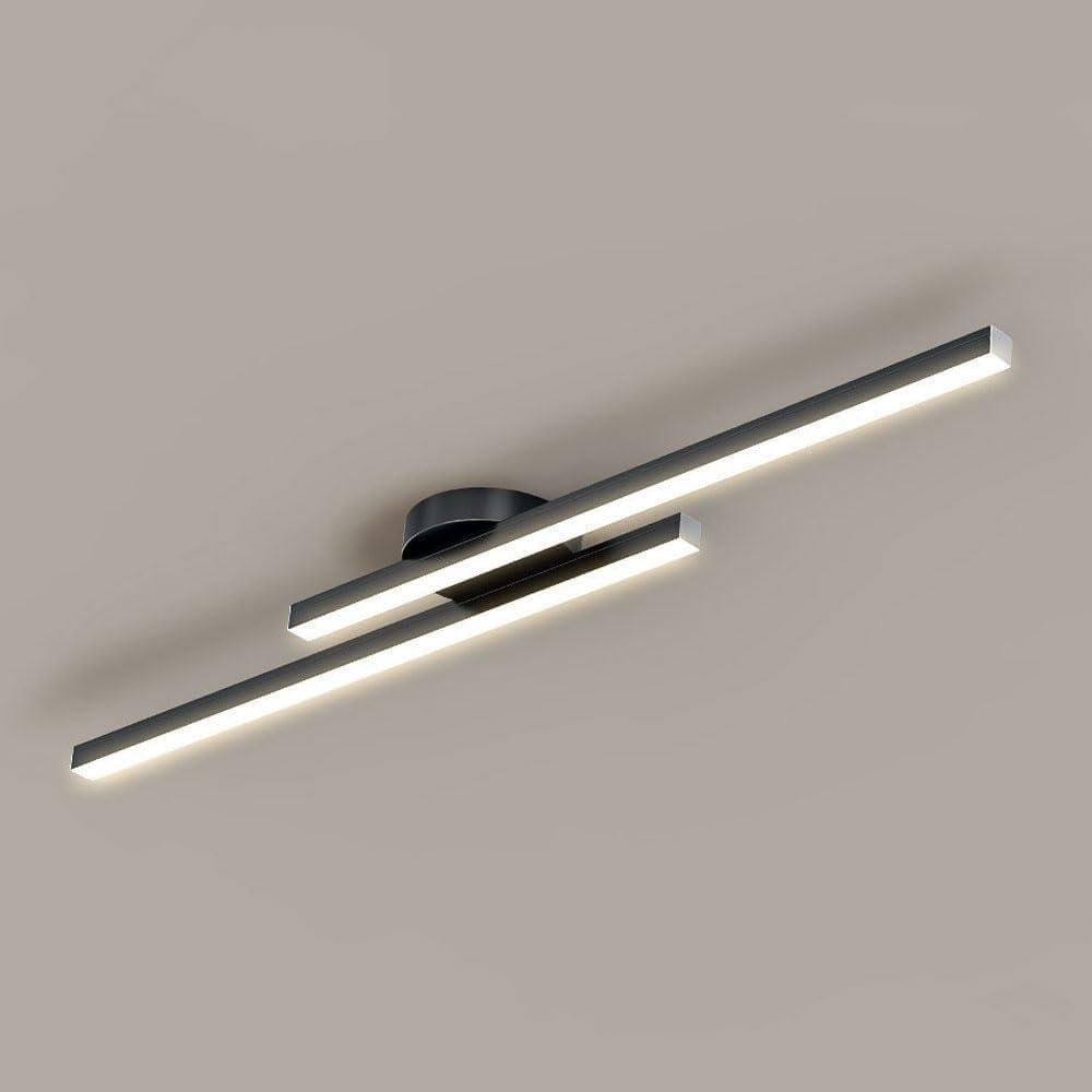 Sleek Aluminium Long Strip Semi Flush Mount LED Ceiling Light for Home Spaces