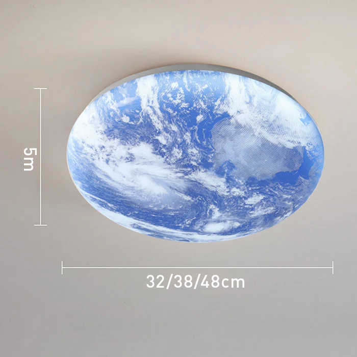 Simple Moon Inspired Round LED Ceiling Light