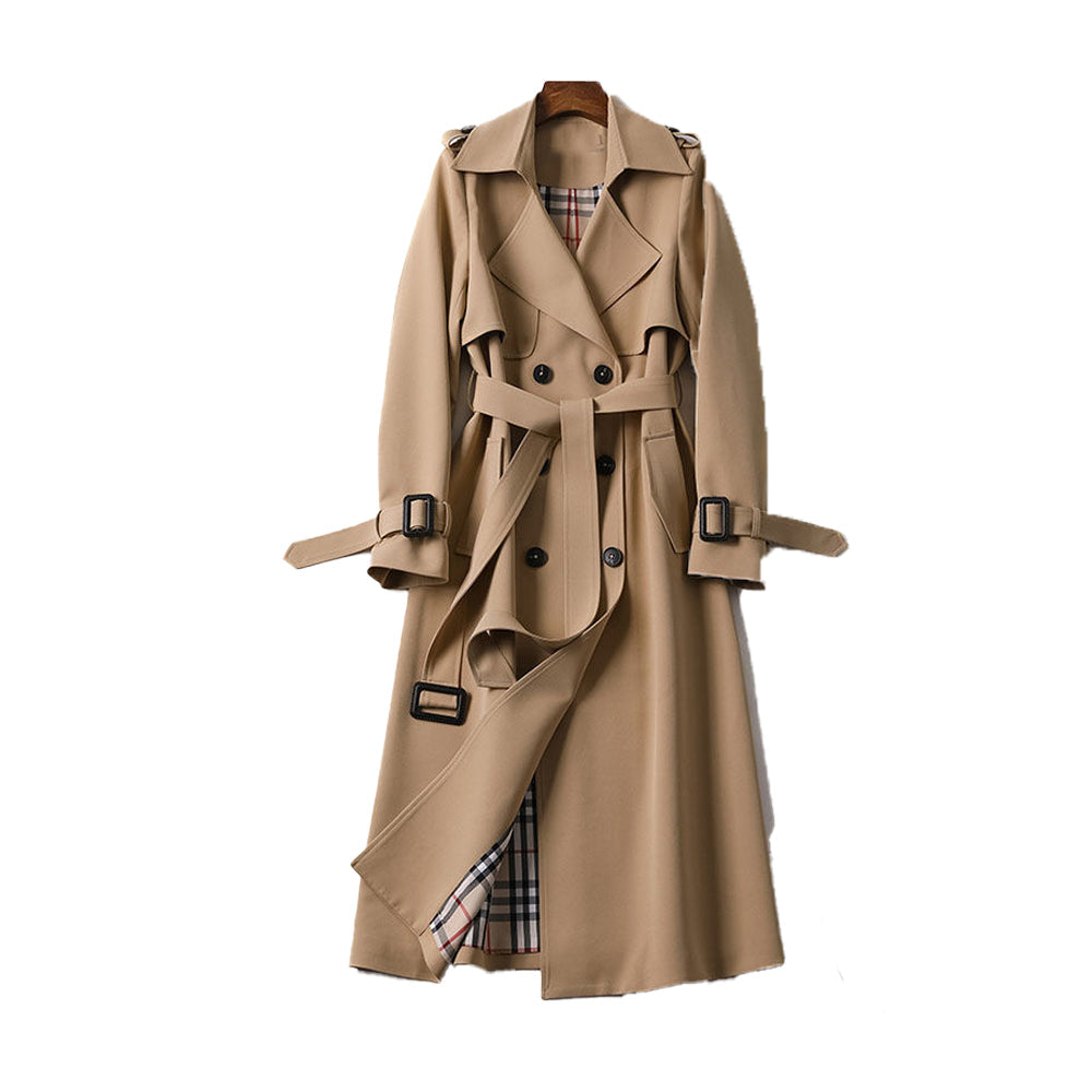 Women's Long Trench Coat | Double Breasted