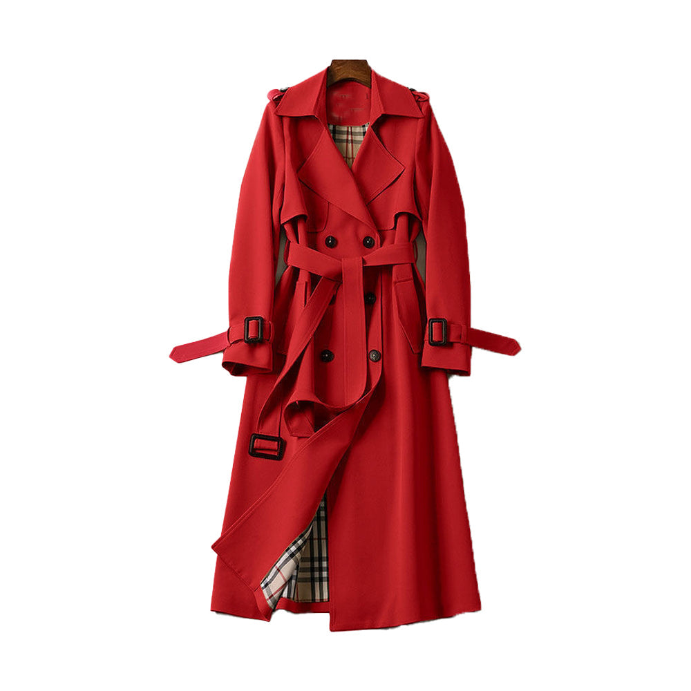 Women's Long Trench Coat | Double Breasted