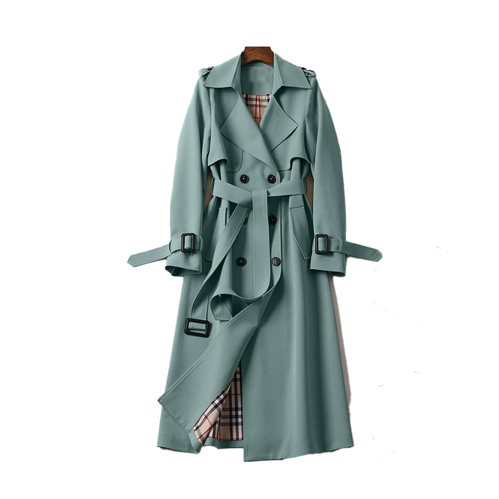 Women's Long Trench Coat | Double Breasted