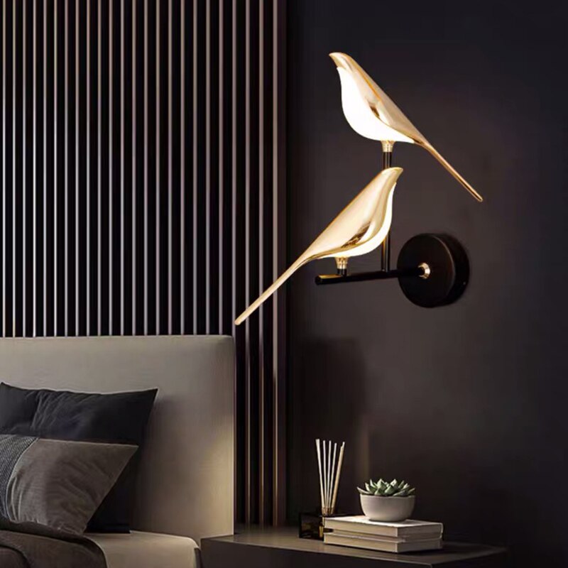 Modern Bird-Shaped Wall Lamp with Magnetic Attachment