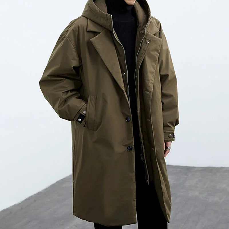 Men's Long Sleeve Trench Coat | Winter