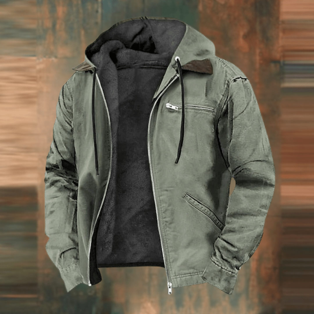 Men's Hooded Winter Jacket | Long Sleeve