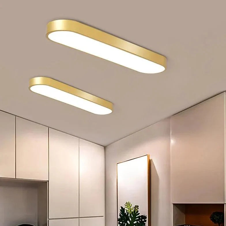Sleek Long Oval Monochrome LED Ceiling Lamp for Modern Interiors