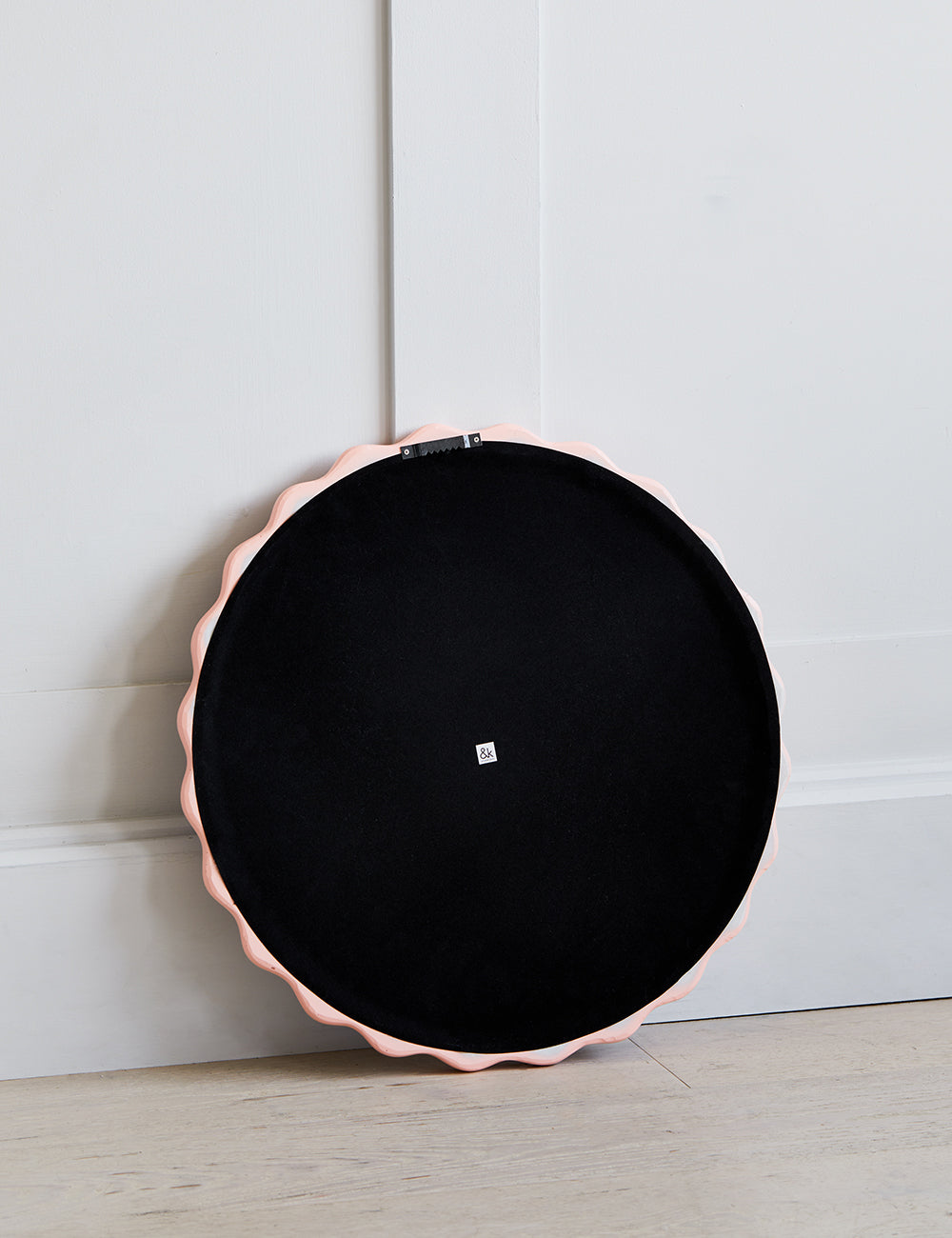 Round Pink Wavy Wall Mirror