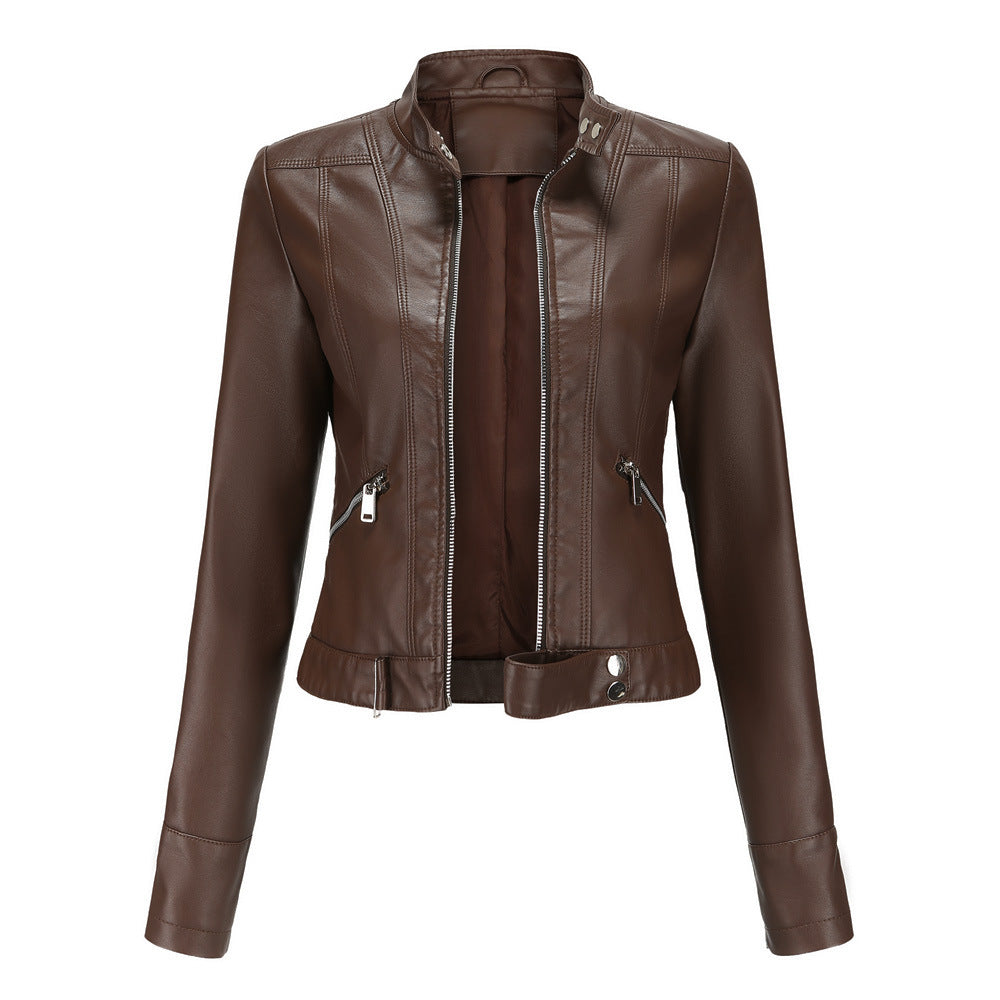 Women's High Collared Jacket | Zip Up