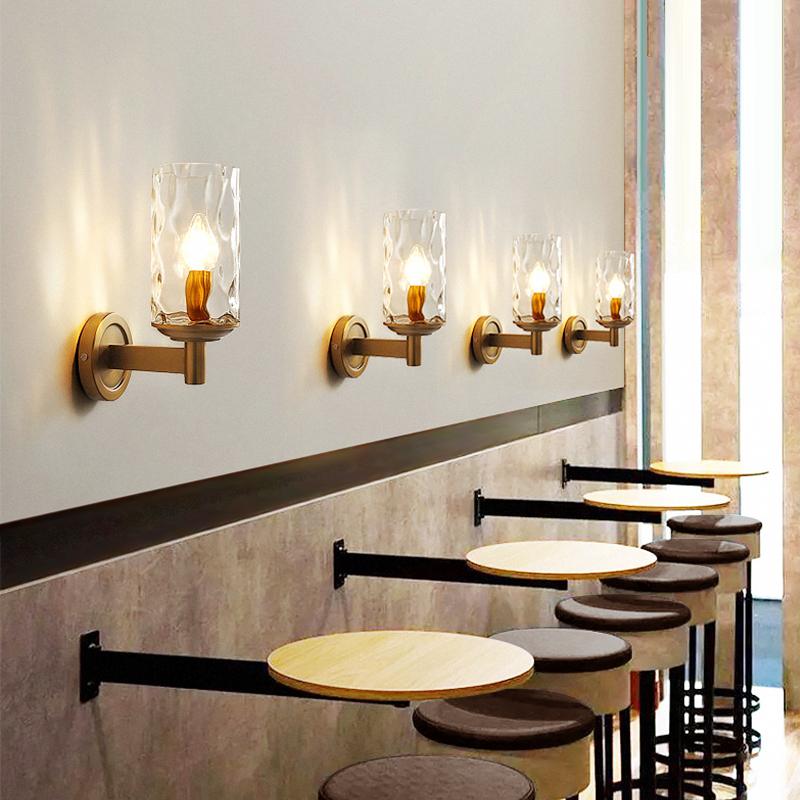 Single Arm Clear Glow Glass Wall Light