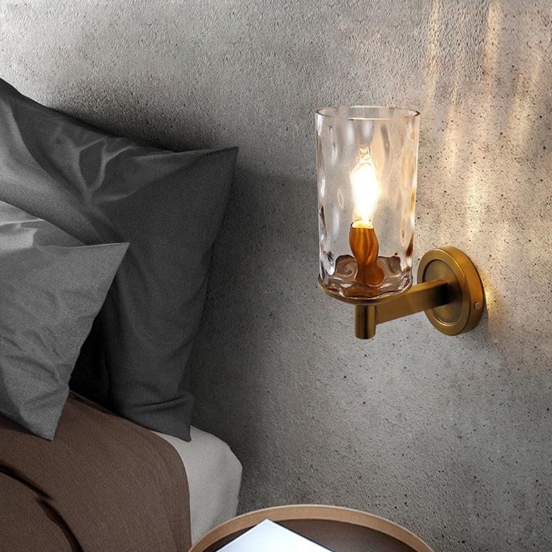 Single Arm Clear Glow Glass Wall Light