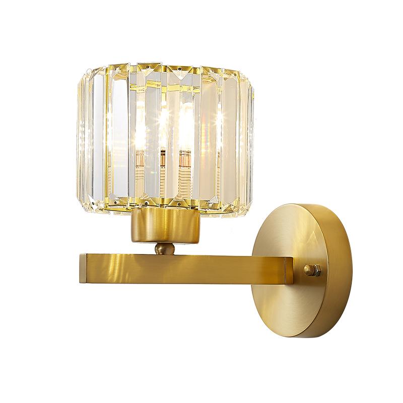 Single Bulb Crystal Prism Wall Light