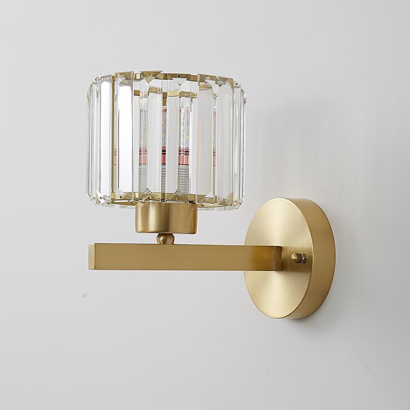 Single Bulb Crystal Prism Wall Light