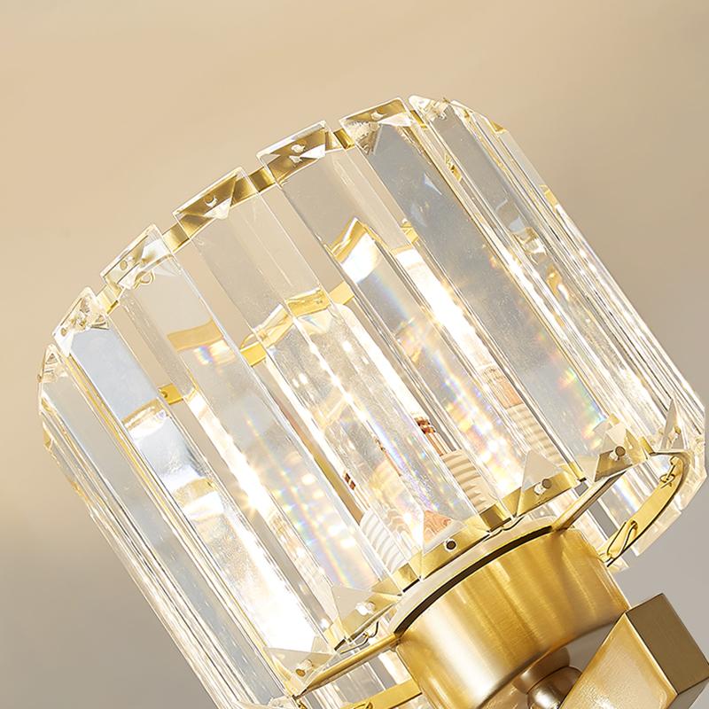 Single Bulb Crystal Prism Wall Light