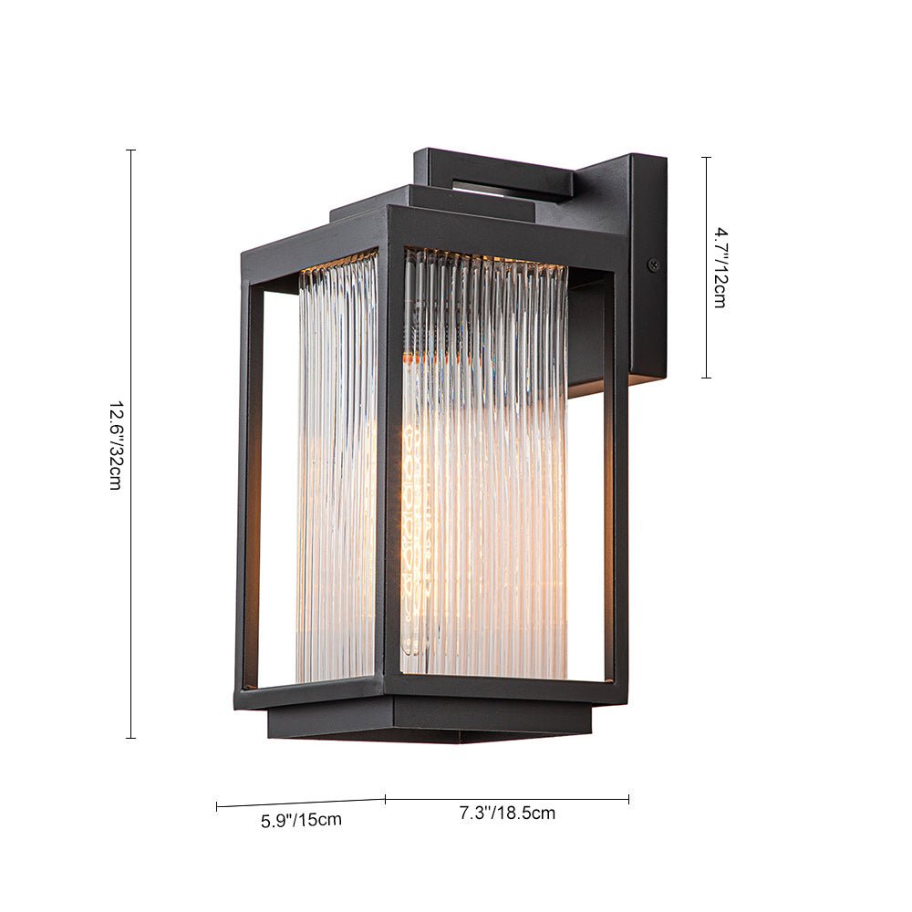 Outdoor Striped Glass Lantern