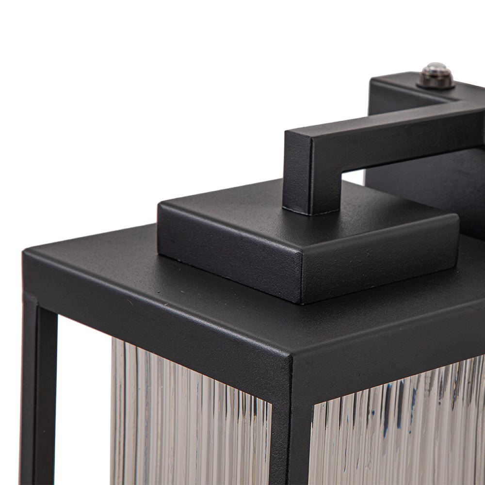 Outdoor Striped Glass Lantern
