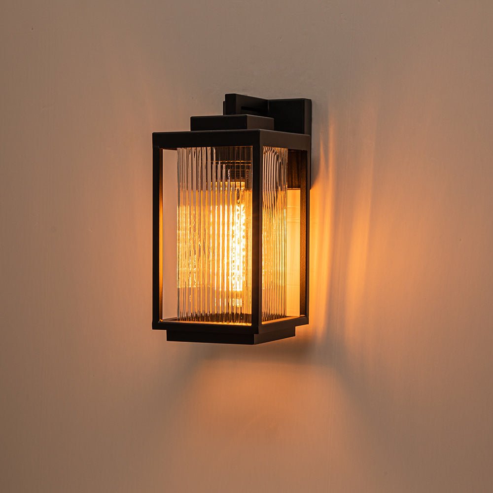Outdoor Striped Glass Lantern