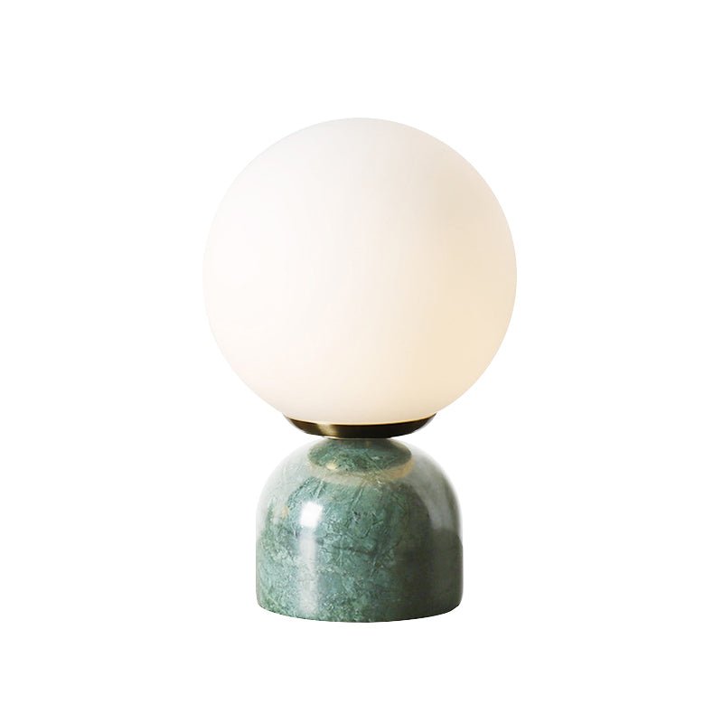 Elegant Marble Desk Lamp with Crystal Clear Glass Shade