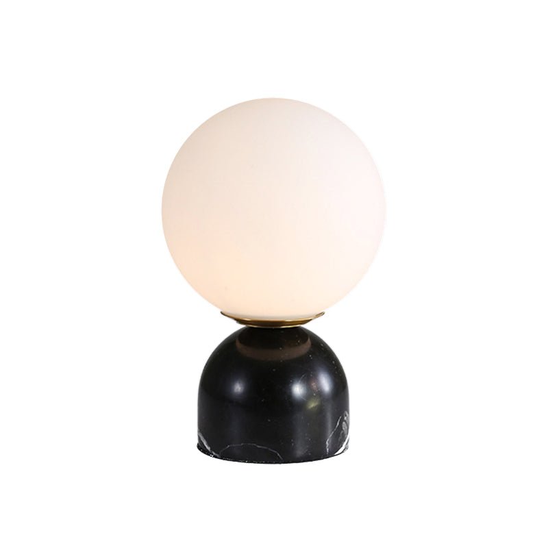 Elegant Marble Desk Lamp with Crystal Clear Glass Shade
