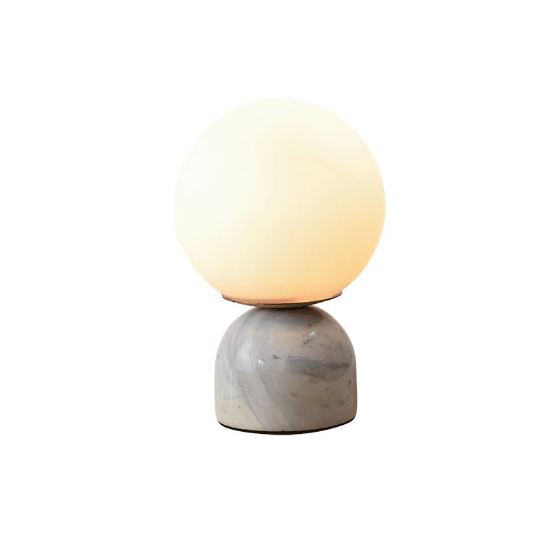 Elegant Marble Desk Lamp with Crystal Clear Glass Shade