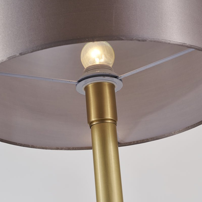 Marble Base Accent Lamp with Soft Weave Shade