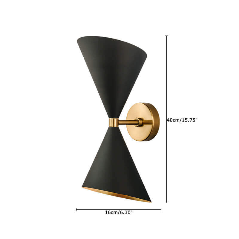 Black Hourglass Silhouette Wall Light