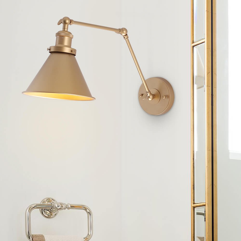 Adjustable Vintage Wall Light with Pivot Arm
