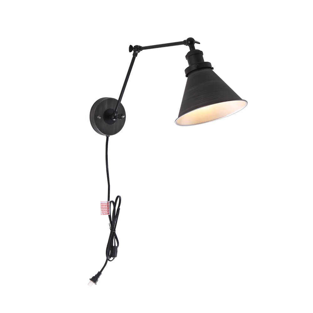 Adjustable Vintage Wall Light with Pivot Arm