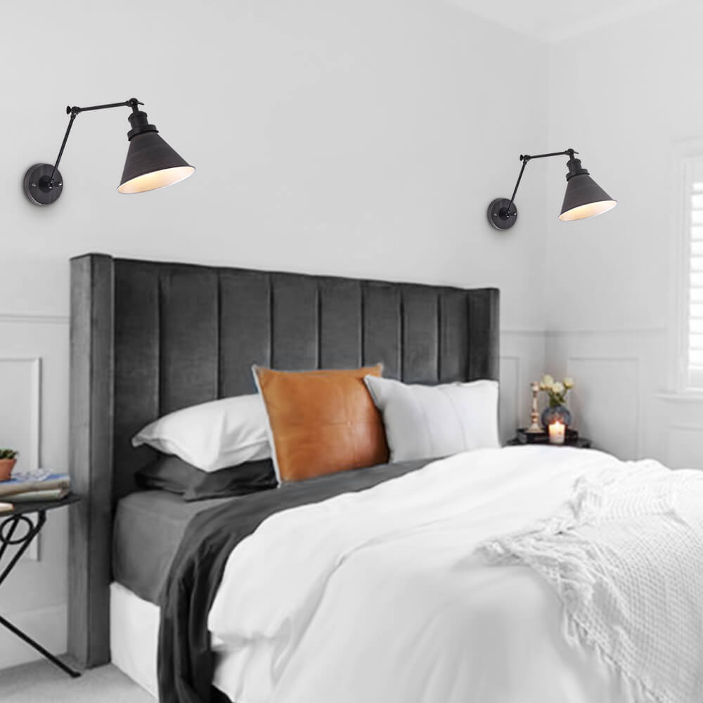 Adjustable Vintage Wall Light with Pivot Arm