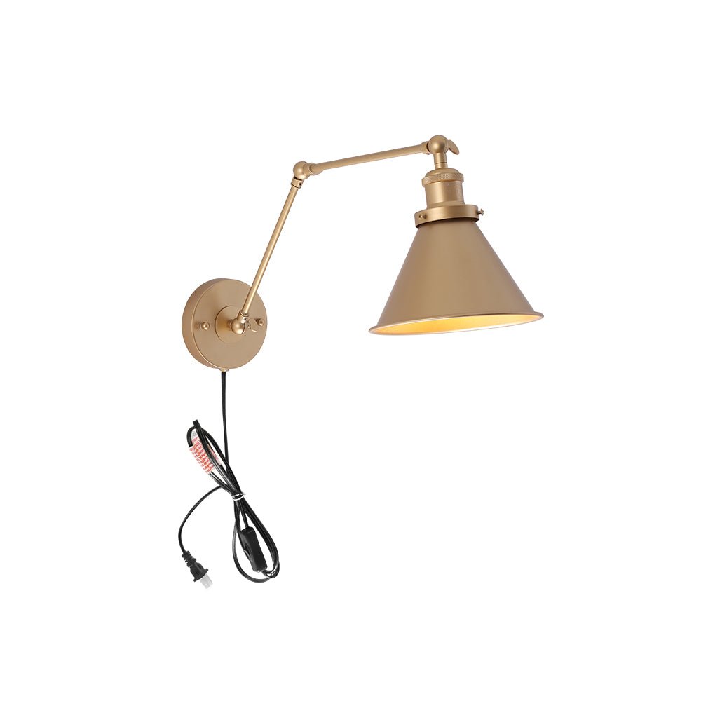 Adjustable Vintage Wall Light with Pivot Arm