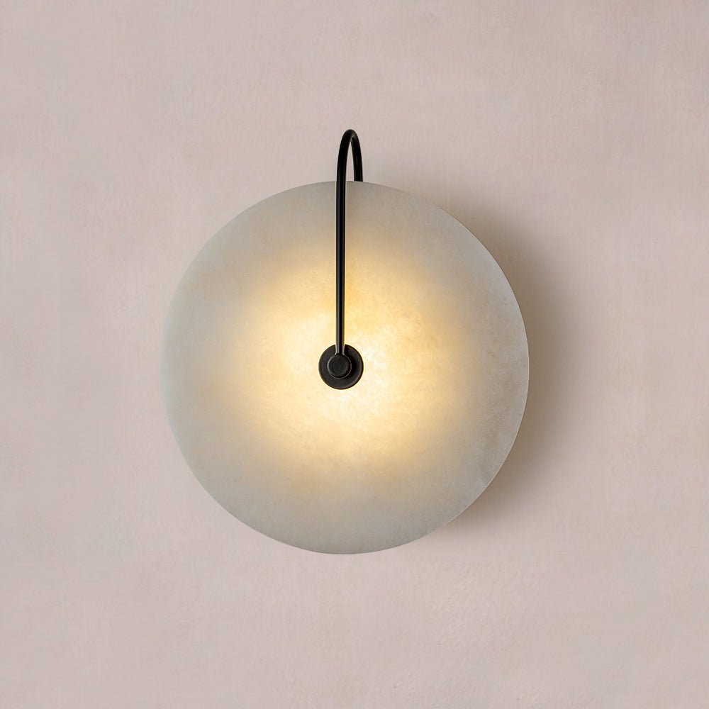 Mid-Century Wall Sconce with Marble Shade