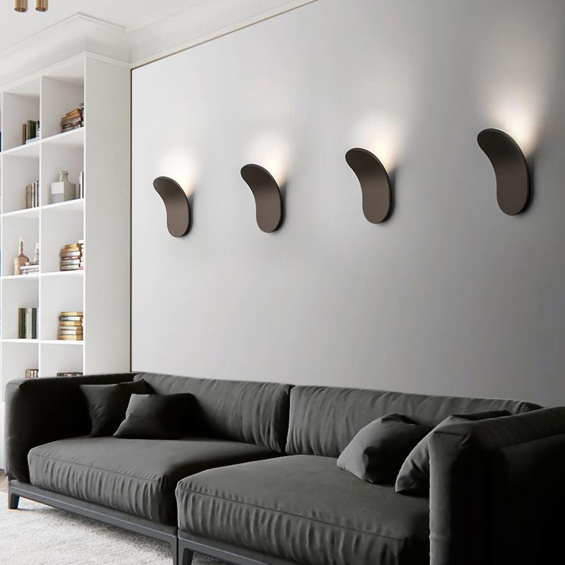 Modern Minimalist Wall Sconce Black and White Lighting