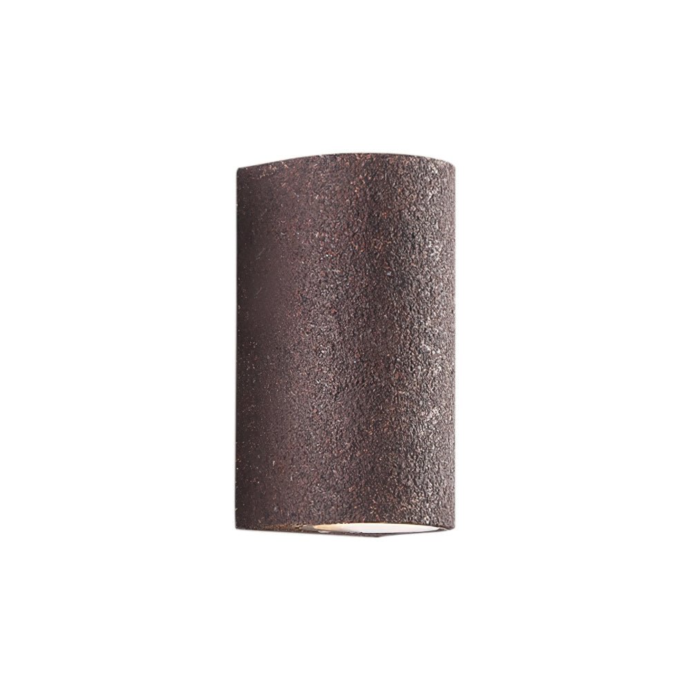 Contemporary Cylinder Design Stone Texture Wall Light