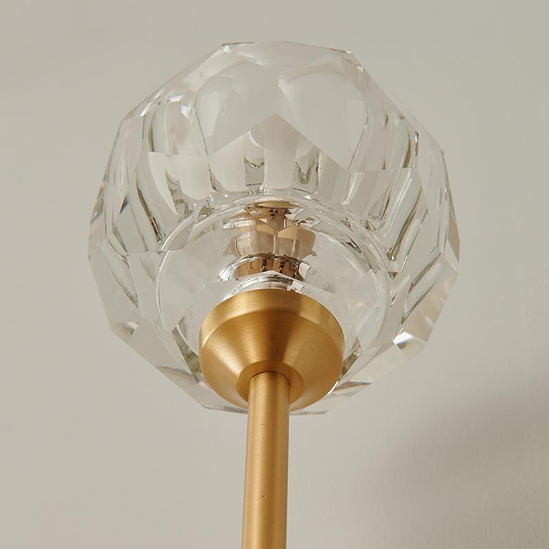 Elegant Crystal-Cut Needle Wall Light