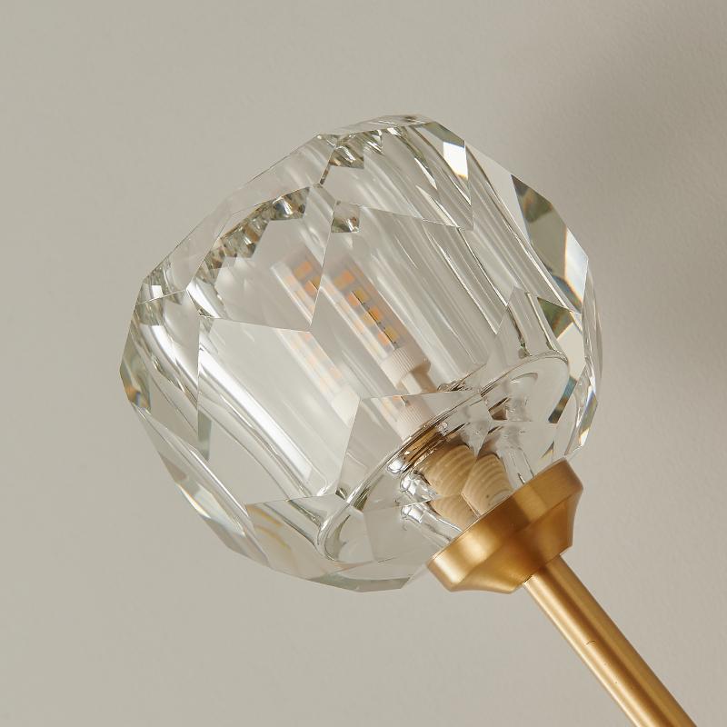 Elegant Crystal-Cut Needle Wall Light