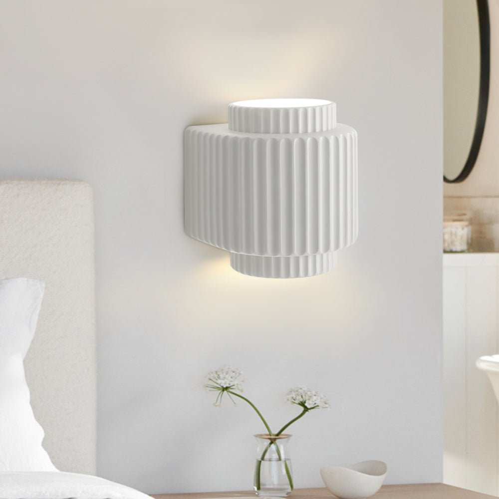 Nordic-Inspired Layered Ceramic Wall Light
