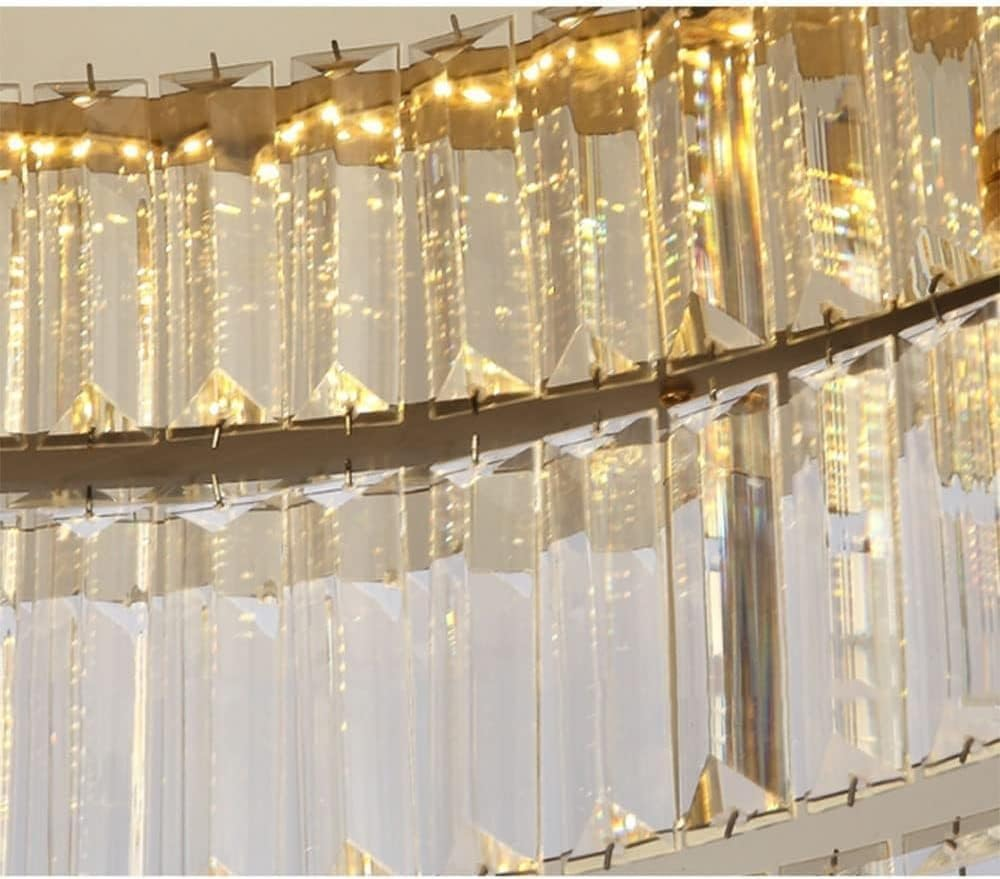 Golden Round Crystal Ceiling Lamp