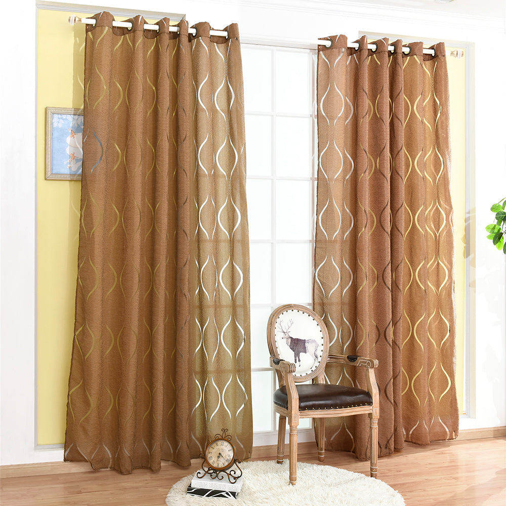 Modern Voile Curtain with Bubble Pattern – Transparent Curtain for Stylish Window Decoration