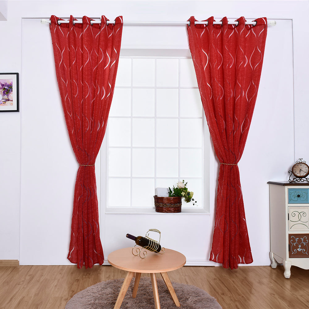 Modern Voile Curtain with Bubble Pattern – Transparent Curtain for Stylish Window Decoration