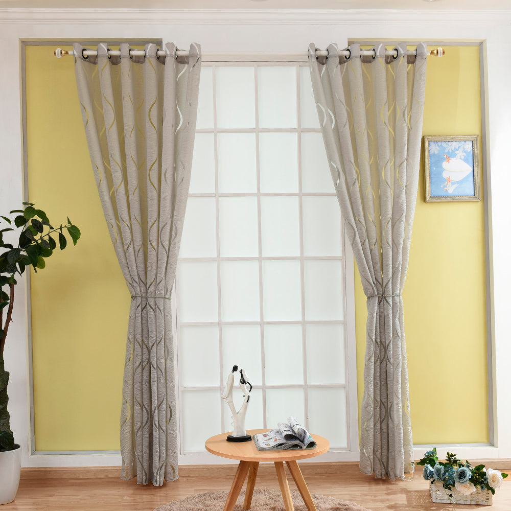 Modern Voile Curtain with Bubble Pattern – Transparent Curtain for Stylish Window Decoration