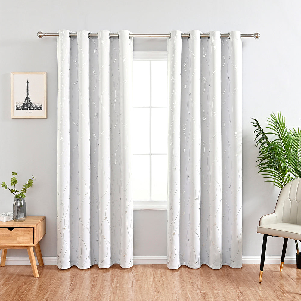 Thermal Curtains with Star Pattern – Light-Blocking Thermal Insulation Curtains for Bedrooms