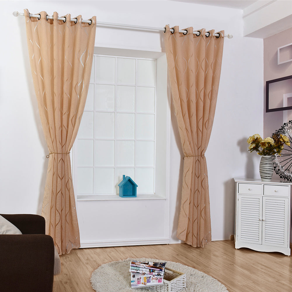 Modern Voile Curtain with Bubble Pattern – Transparent Curtain for Stylish Window Decoration