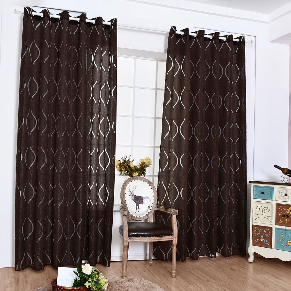 Modern Voile Curtain with Bubble Pattern – Transparent Curtain for Stylish Window Decoration