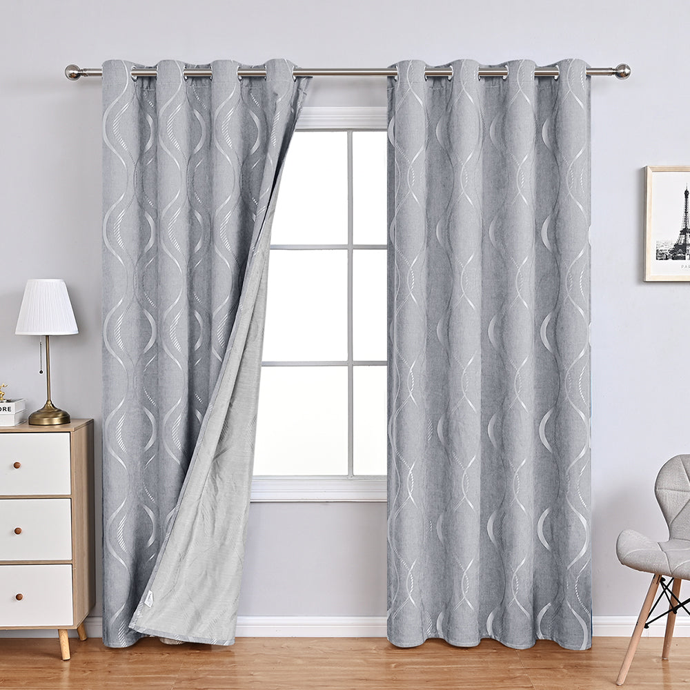 Modern Chenille Curtains with Elegant Pattern – High-Quality Blackout Curtains for Stylish Window Decoration