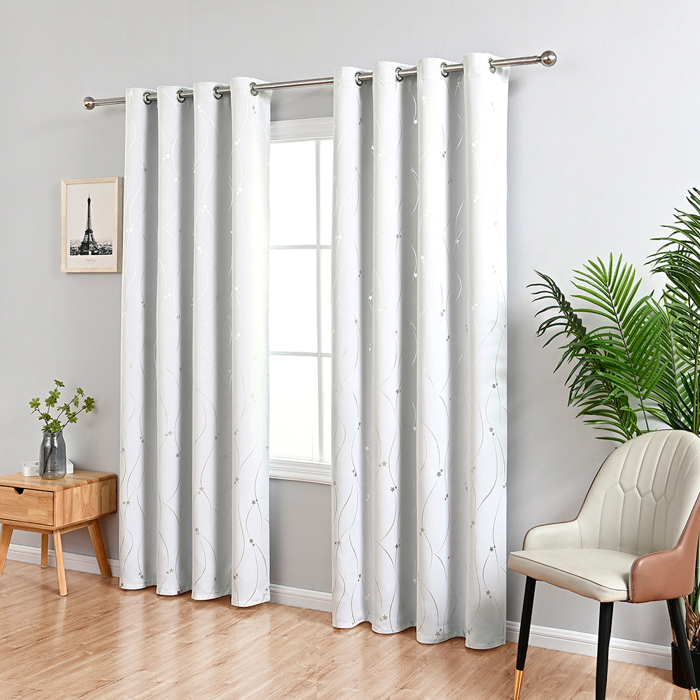 Thermal Curtains with Star Pattern – Light-Blocking Thermal Insulation Curtains for Bedrooms