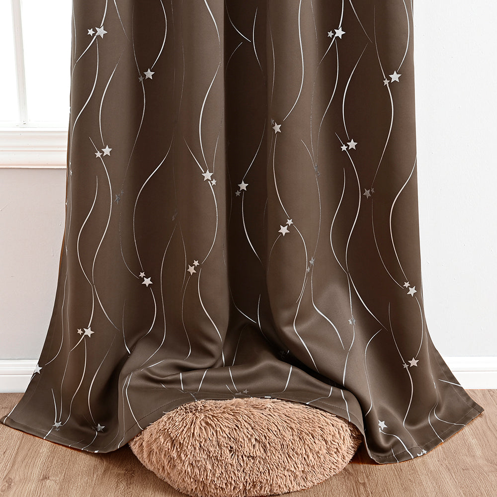 Thermal Curtains with Star Pattern – Light-Blocking Thermal Insulation Curtains for Bedrooms