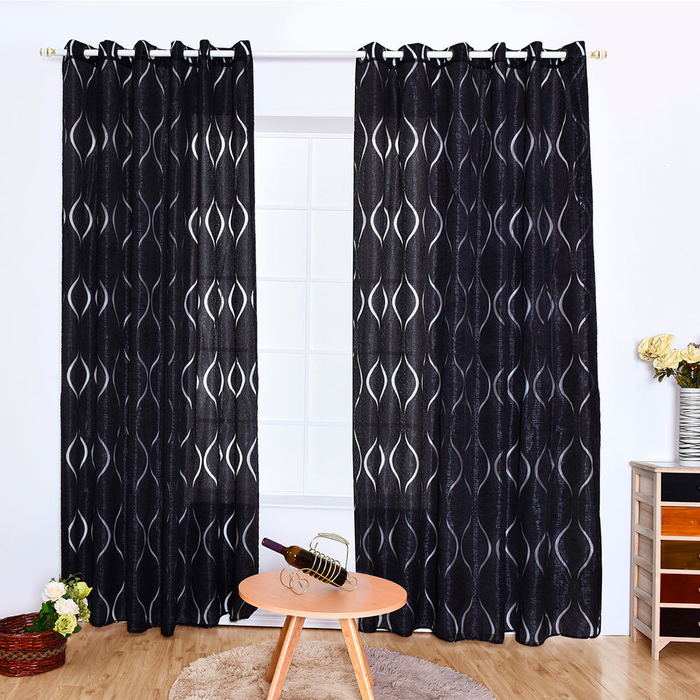 Modern Voile Curtain with Bubble Pattern – Transparent Curtain for Stylish Window Decoration