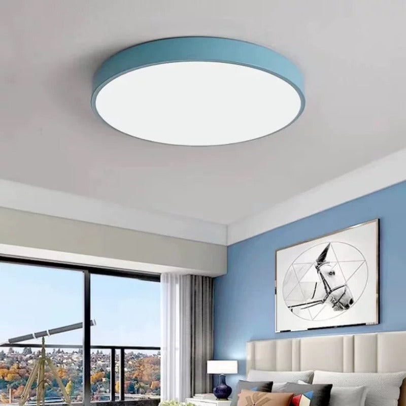 Round LED Ceiling Light Metal for Living Room - Modern Design Light